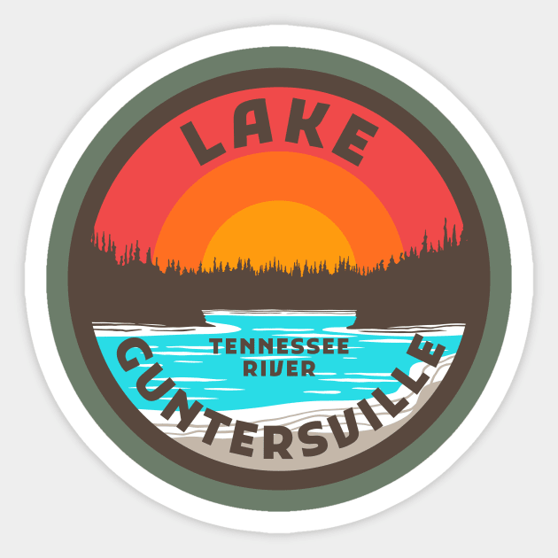 Lake Guntersville • Tennessee River Sticker by Alabama Lake Life